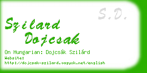 szilard dojcsak business card