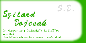 szilard dojcsak business card